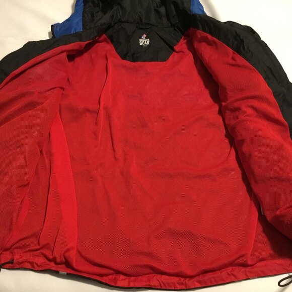 Domino's Gear Jacket Men's Medium Hooded Windbreaker Reflective Pizza Delivery - Picture 6 of 11